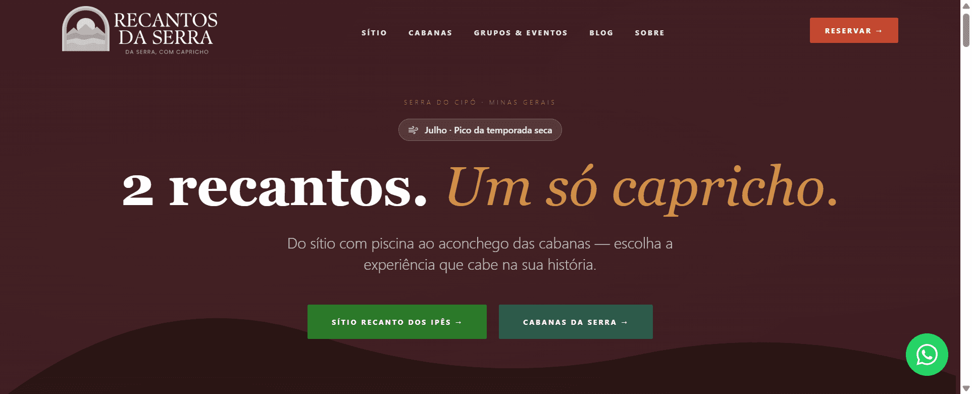 Recantos da Serra group website